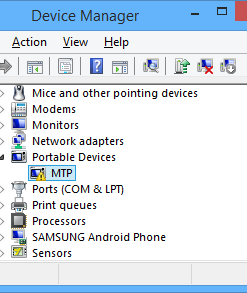حل مشکل درایور mtp در ویندوز 10